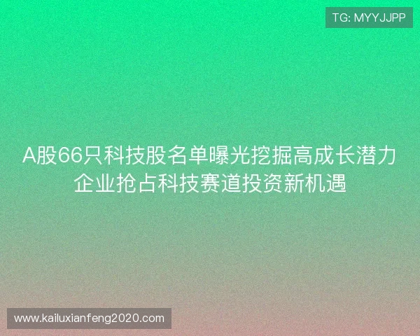 A股66只科技股名单曝光挖掘高成长潜力企业抢占科技赛道投资新机遇